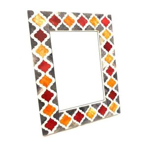 Cadre photo en nacre fait main, design luxueux en coquillage pour une décoration intérieure haut de gamme - Product Image 2