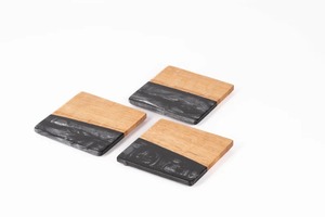 Posavasos de resina epoxi de madera de acacia al por mayor para uso en cocina de hotel - Product Image 5