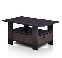 Table basse de style européen avec tiroirs et rangement à trois couches pour le salon