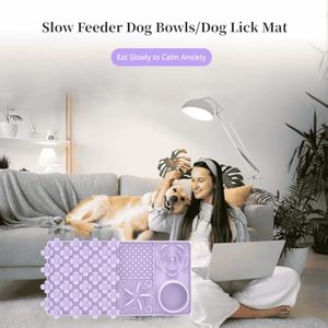 Bulk <b>Silicone</b> Dog Licking <b>Mat</b> BPA Free Non Slip Feeding Pad Dishwasher Safe Slow Feeder Stress Relief Enrichment for Pets - Product Image 6
