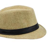 Gorra de Sol de Paja de Panamá Color Camel para Hombre y Mujer, Estilo Casual, para Viajes de Verano, con Visera Corta, Logotipo Personalizado, para Actividades al Aire Libre