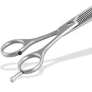 JIMED SURGICAL Custom Stainless Steel <b>Sand</b> Finish Thinning Scissors Adjustable Finger Rest 32 Teeth Right-Handed Professional - Product Image 4