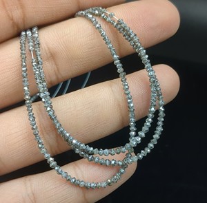 LUSTRE Gris Foncé Diamants Naturels Faceted 4MM Stone Beads Third Party Appraisal for Bracelet Making Online Wholesale Jewelry - Product Image 3