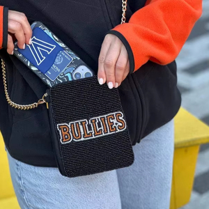 Monedero de Cuentas Personalizado con la Frase 'LET'S GO GIRLS YEEHAW', Monedero de Cuentas Hecho a Mano con Estilo Western Rodeo - Product Image 1