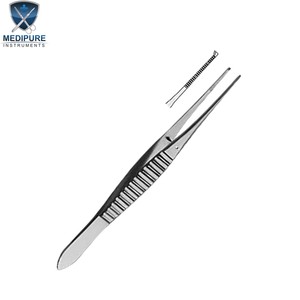 Pinces à tissus Gillies les plus vendues, 1x2 dents, pince de dissection manuelle, acier inoxydable, instruments chirurgicaux pour saisir les tissus - Product Image 2