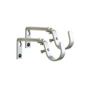 Supports de tringle à rideau en métal noir mat double pour la décoration de la maison de style industriel et caractéristiques de support de rideau de fenêtre robustes - Product Image 5