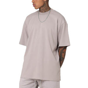 T-shirts surdimensionnés en coton lourd pour hommes, OEM personnalisé, épaules tombantes, broderie, streetwear, usine. - Product Image 5