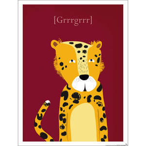 Modern Leopard Print <b>Poster</b> Large Cat Design Paper Material for Child's Room - Product Image 1