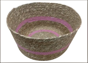 Panier de rangement rond en tissu de jute écologique, gain de place - Product Image 4