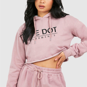 High Quality Cotton Tracksuit for Ladies Casual Wear Oversized Streetwear <b>Drop</b> Shoulder <b>Acid</b> Wash Tracksuit - Product Image 4