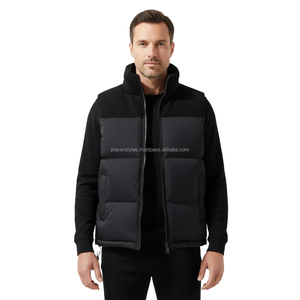 เสื้อกั๊กผู้ชายแบบลำลองกันลม ระบายอากาศได้ดี ใส่ได้สองด้าน สำหรับฤดูหนาว แบบมีซิป คอวี ตัดต่อสีสัน - Product Image 4