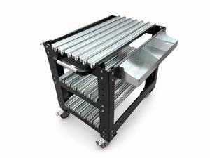 ตู้เก็บแม่พิมพ์และหัวเจาะสำหรับเครื่องพับโลหะแบบ Heavy Duty พร้อมชั้นวางแบบคงที่และรถเข็นเครื่องมือสำหรับเครื่องพับโลหะ CNC คุณภาพสูง - Product Image 4