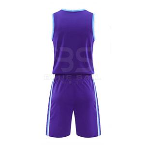 Ensemble d'uniformes de basket-ball personnalisés Tissu confortable à séchage rapide avec marque brodée de l'équipe Uniforme personnalisé de basket-ball d'équipe - Product Image 3