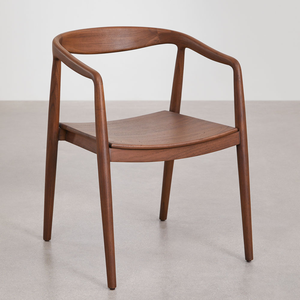 เก้าอี้รับประทานอาหารสไตล์โมเดิร์นไม้สักสีน้ำตาลสำหรับบ้านและร้านอาหารเก้าอี้รับประทานอาหาร - Product Image 1