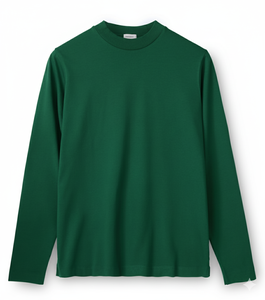 Camiseta de Manga Larga con Cuello Alto para Hombre, Color Sólido, Algodón Suave y Duradero, Personalizable con Marca, Camiseta Unisex, Venta al por Mayor de Fábrica de Ropa - Product Image 2