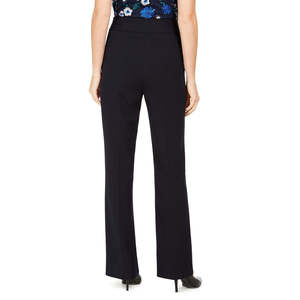 Pantaloni Eleganti da Donna Calvin Klein a Vita Alta con Bottoni Blu Navy Taglia 2 - Caratteristica Anti-Piega - Product Image 2