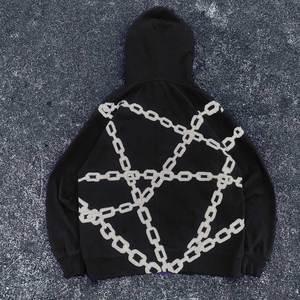 Hoodie d'hiver personnalisé au design tendance, effet délavé, broderie vieillie, en molleton, épaules tombantes, 100% coton, écologique, coupe ample - Product Image 4