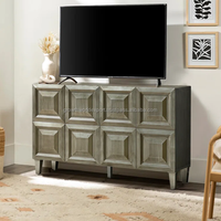 Armoire de foyer en bois massif de luxe de style le plus récent, armoire à chaussures minimaliste moderne, armoire fine latérale de salle à manger en marbre de salon