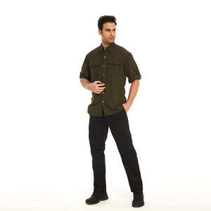 เสื้อเซฟตี้แขนพับได้ผู้ชาย, ผ้าฝ้ายระบายอากาศด้านหลังมีกระดุมป้องกันรังสียูวีแห้งเร็วสารหน่วงไฟป้องกันไฟฟ้าสถิตย์สำหรับตกปลา - Product Image 4