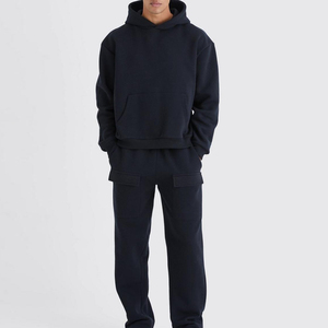 ชุดวอร์มกำหนดได้ทั้งชายและหญิงชุดวิ่งขนแกะชุด100% มีฮู้ดคอตตอนเทคโนโลยีวินเทจ - Product Image 1