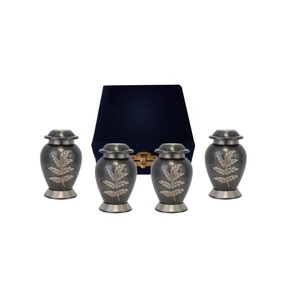 Juego de 4 urnas de recuerdo de latón de Fuego Azul, suministros funerarios, urnas de cremación de recuerdo, urna de cremación para adultos más vendida - Product Image 2