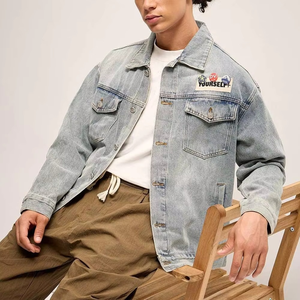 Chaqueta vaquera de alta calidad para hombre, tendencia superior, antiarrugas, superventas, Material de lona duradero, precio razonable - Product Image 2