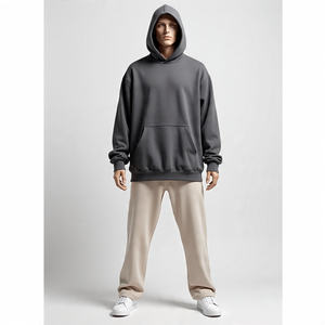 Sweat à capuche baggy avec logo personnalisé et pantalon de survêtement extra large coupe décontractée 500 GSM Streetwear survêtement - Product Image 6