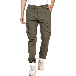 Personalizado mezcla de algodón cremallera regular hombres frente plano relajado gris Cargo Jeans pantalones Demin Twill Chino chándales pantalones proveedor - Product Image 3