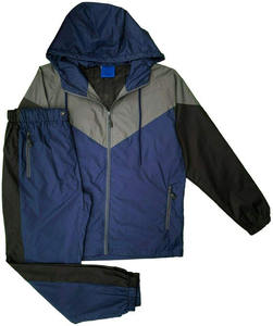 Survêtement coupe-vent léger en polyester et nylon pour hommes, survêtements d'extérieur coupe-vent et respirants avec logo personnalisé - Product Image 1