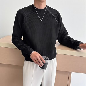 M-3XL เสื้อสเวตเตอร์แบบสวมหัวสำหรับผู้ชาย, เสื้อกันหนาวแบบสวมหัวคอเสื้อลำลองไฮเอนด์มีซิปสีพื้นน้ำหนักเบาดีไซน์ไฮเอนด์สำหรับฤดูหนาว - Product Image 3