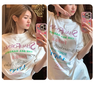 Insomnia OEM ODM Unisex 100% algodón camiseta ecológica verano Streetwear de gran tamaño hombro corto impresión Digital Logo 280g - Product Image 2