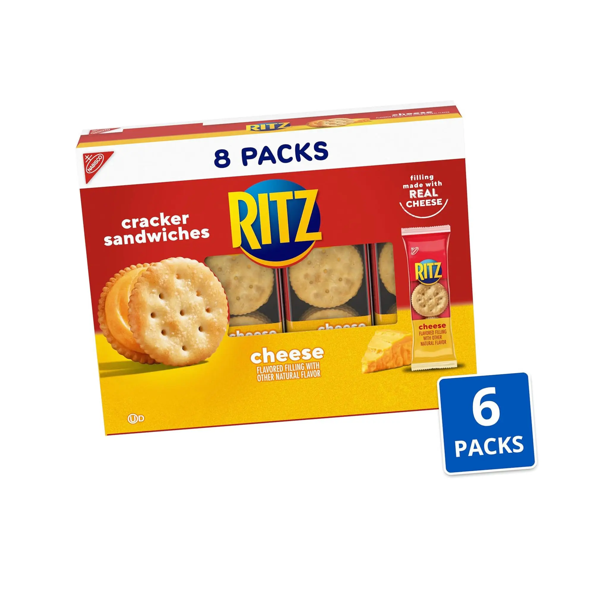 Ritzs Biscuits Seven-layer Thick-cut Sea Salt Cheese Biscuit Sweet Crispy Creamy Filled Sandwich Biscuit And Cookies