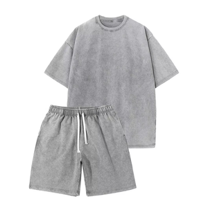 Factory Direct <b>Men</b> T Shirt and <b>Shorts</b> Set Casual Sports and <b>Lounge</b> Wear Lightweight <b>Men</b> T Shirt Set - Product Image 1