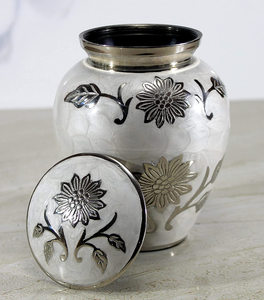 Urne de crémation en laiton, conteneur commémoratif, Pot d'enterrement - Product Image 4