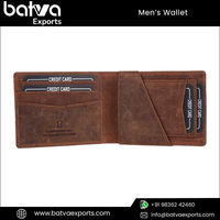 Dompet Lipat Pendek Kulit Asli Gaya Vintage Pria, Anti RFID, Logo Dapat Disesuaikan, Pola Polos, Lapisan Katun