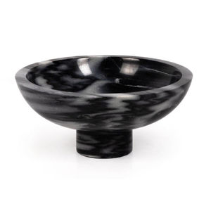 Elegante viola mármol Vieira Pedestal cuenco hecho a mano moderno mármol Natural fruta boda centro de mesa decorativo hogar de lujo - Product Image 5