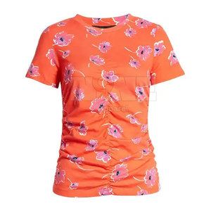 เสื้อยืดผู้หญิงคุณภาพพรีเมียมจากผู้ผลิตปากีสถาน แบบซับลิเมชั่น ปรับแต่งได้ตามสั่ง ดีไซน์ OEM ผ้าแคนวาส 100% คอตตอน แห้งเร็ว - Product Image 1