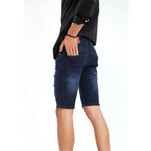 Shorts en jean pour hommes, couleur unie, prix raisonnable, vente en gros de shorts pour hommes de style unique fabriqué au Pakistan - Product Image 4