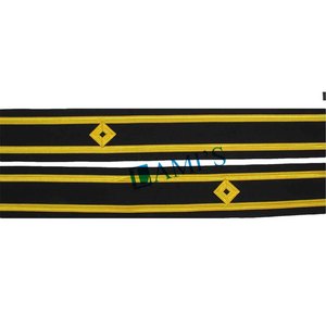 Pas cher taux de haute qualité manchette tresse diamant fil d'or troisième officier troisième lieutenant sous-lieutenant manchettes de cérémonie manches rangs - Product Image 3