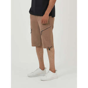 ROBIJN <b>High</b> Street Fashion Shorts Unique Regular Short Look Elastic Waist Closure XXS/<b>Knee</b> Length Canvas Polyester Fabric Logos - Product Image 3