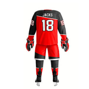 Maillot de hockey sur glace de sublimation en maille/polyester personnalisé avec court uniforme de hockey sur glace d'entraînement en équipe personnalisé - Product Image 3