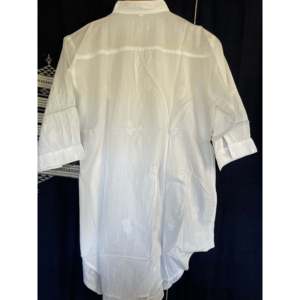 Camisa Blanca Bordada con Botones, Corte Holgado, Larga, Estilo Casual, Tejido de Chifón, Satén, Seda, Algodón y Encaje para Primavera/Verano - Product Image 4