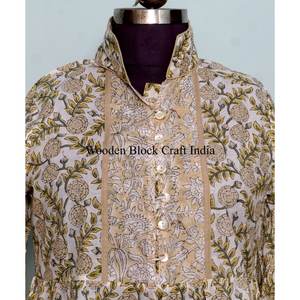 Hand block print Cotton <b>Dress</b> Women Maxi Long <b>Dress</b> Casual <b>Summer</b> Outfit Bohemian Style Indian <b>Dress</b> Gift For women - Product Image 2