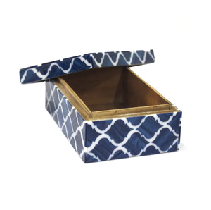 Boîte à bijoux indienne de luxe faite à la main en MDF incrusté d'os et boîte décorative de Style carré moderne personnalisé ROYAL DECORE MART pour le stockage - Product Image 5