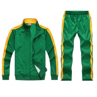 Ensemble de survêtement de football pour homme, automne, personnalisé, 100 % polyester, respirant, léger, taille élastique, avec fermeture éclair
