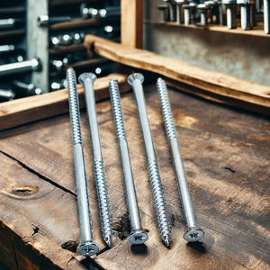 Vis à bois à tête fraisée en acier au carbone à bon prix, filetage grossier, pointe aiguë, oxyde noir, métrique/pouce, classe 4, DIN ISO ANSI PDC - Product Image 1