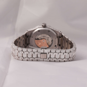 Reloj de lujo de acero inoxidable para hombre Moissanite VVS Clarity Round y Baguette Diamond Totalmente helado para uso diario Fiestas de lujo - Product Image 3