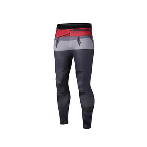 Meilleure vente Leggings de gymnastique à séchage rapide pour hommes, impression par sublimation personnalisée, vêtements d'entraînement avec logo à la taille, méthode de tissage tricoté - Product Image 5