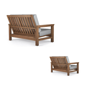 Chaise deux places en teck de meilleure qualité avec coussin pour manger et bar pour les restaurants hôtels centres commerciaux directs d'Indonésie - Product Image 4