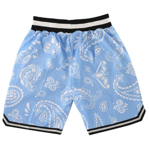 Top Trending 2-Tone Basketball Jogger <b>Shorts</b> for Men Custom Logo Embroidered <b>with</b> Vintage Digital Printing Wholesale <b>Zip</b> <b>Pockets</b> - Product Image 4